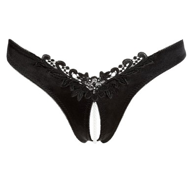 G-String Pearls black L